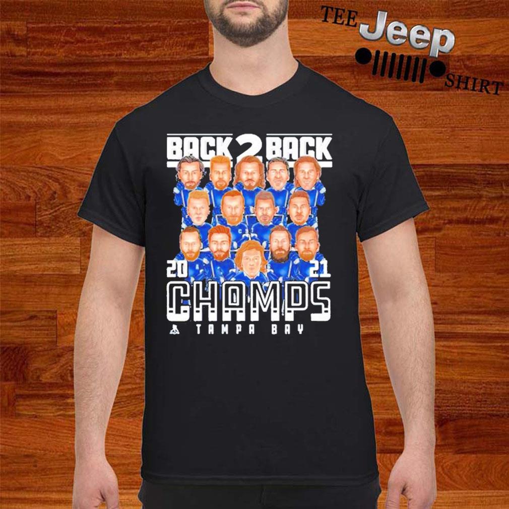 Tampa Bay Lightning Back 2 Back 21 Champs Shirt Hoodie Sweater And Ladies Shirt