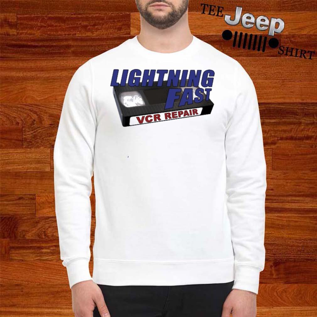 Official Red letter media merch lightning fast vcr repair T-shirt, hoodie,  tank top, sweater and long sleeve t-shirt