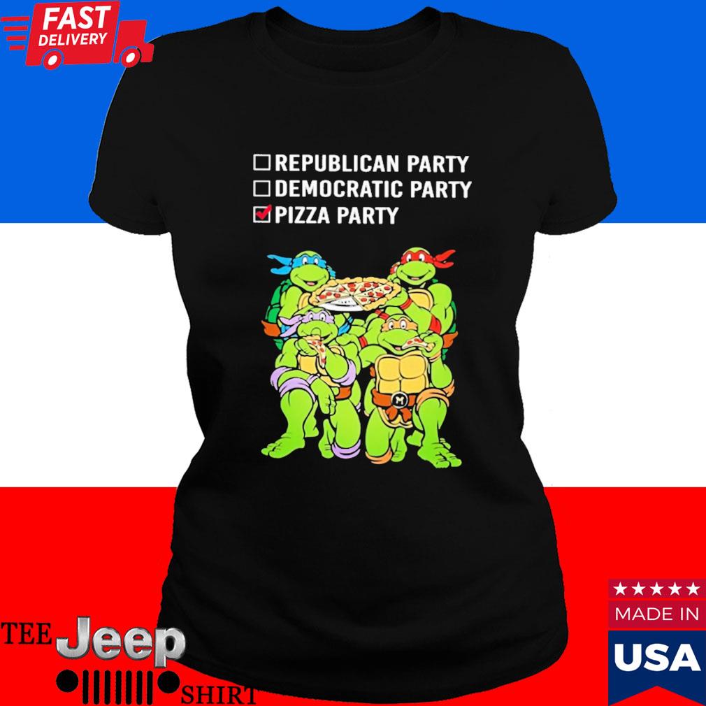 4 turtles Ninja turtles republican party democratic party pizza party shirt,  hoodie, longsleeve, sweater