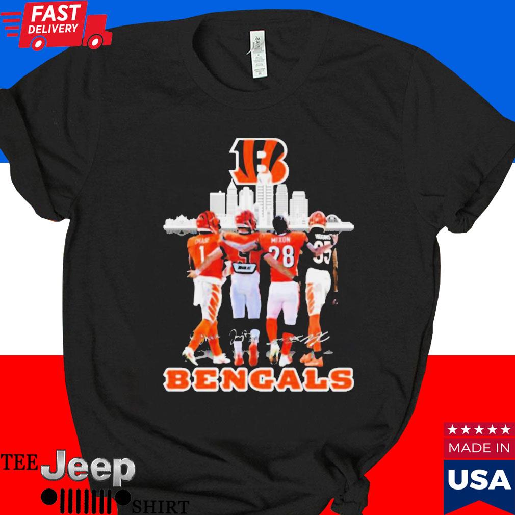 Cincinnati Bengals City Who Dey Chase Mixon Signatures 2023 Unisex T-Shirt  - REVER LAVIE