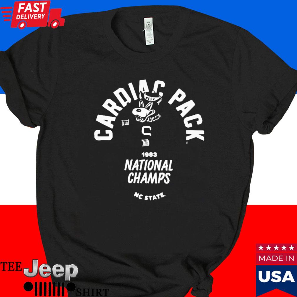 Official Cardiac pack 1983 national champs nc state T-shirt