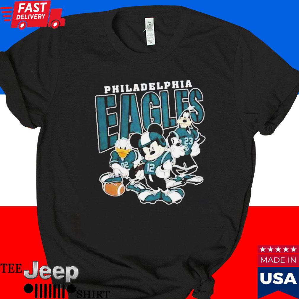 Official Disney Football team x philadelphia eagles champions 2023 super bowl lviI champions T-shirt