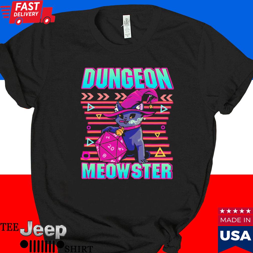 Official Dungeon meowster cute and funny gaming T-shirt