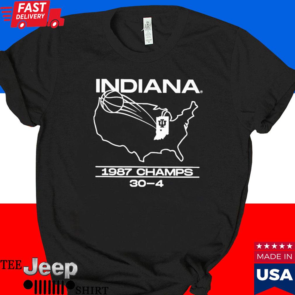 Official Indiana 1987 champs 30 4 T-shirt
