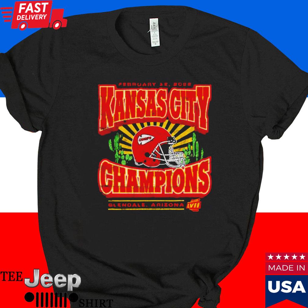 Official Kansas city Chiefs 2023 super bowl lviI champions in the desert vintage T-shirt