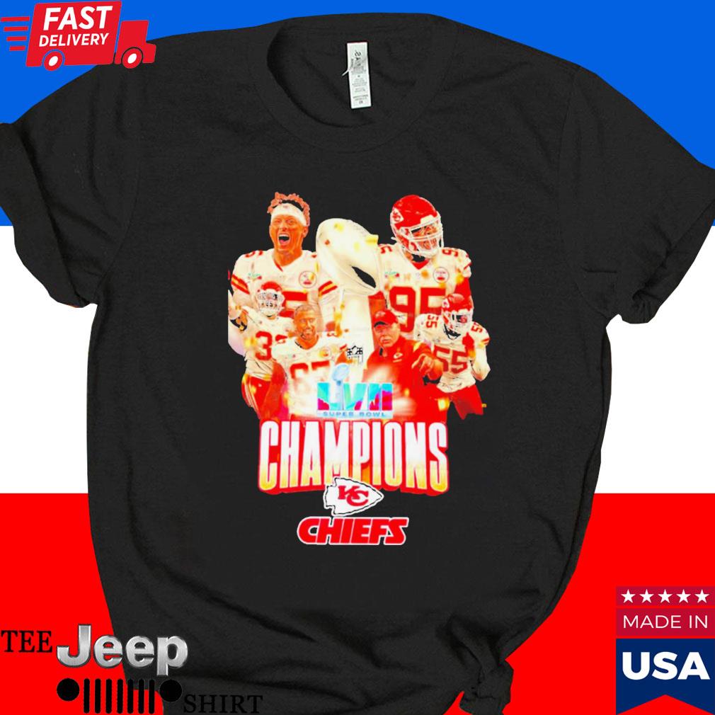 Official Kansas city Chiefs champions super bowl lviI T-shirt
