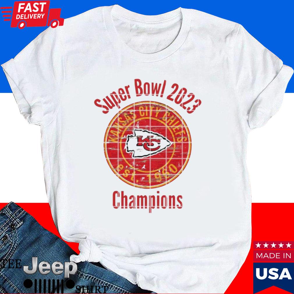 Official Kansas city Chiefs est 1960 super bowl 2023 champions T-shirt