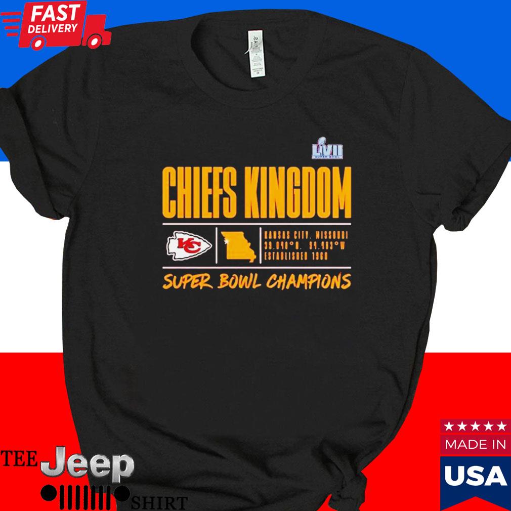 Official Kansas city Chiefs fanatics branded super bowl lviI champions 2023 T-shirt