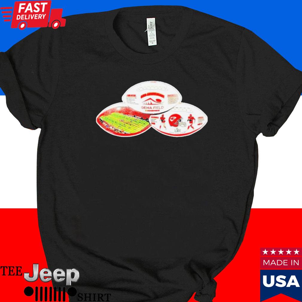 Official Kansas city Chiefs Football stadium and players T-shirt