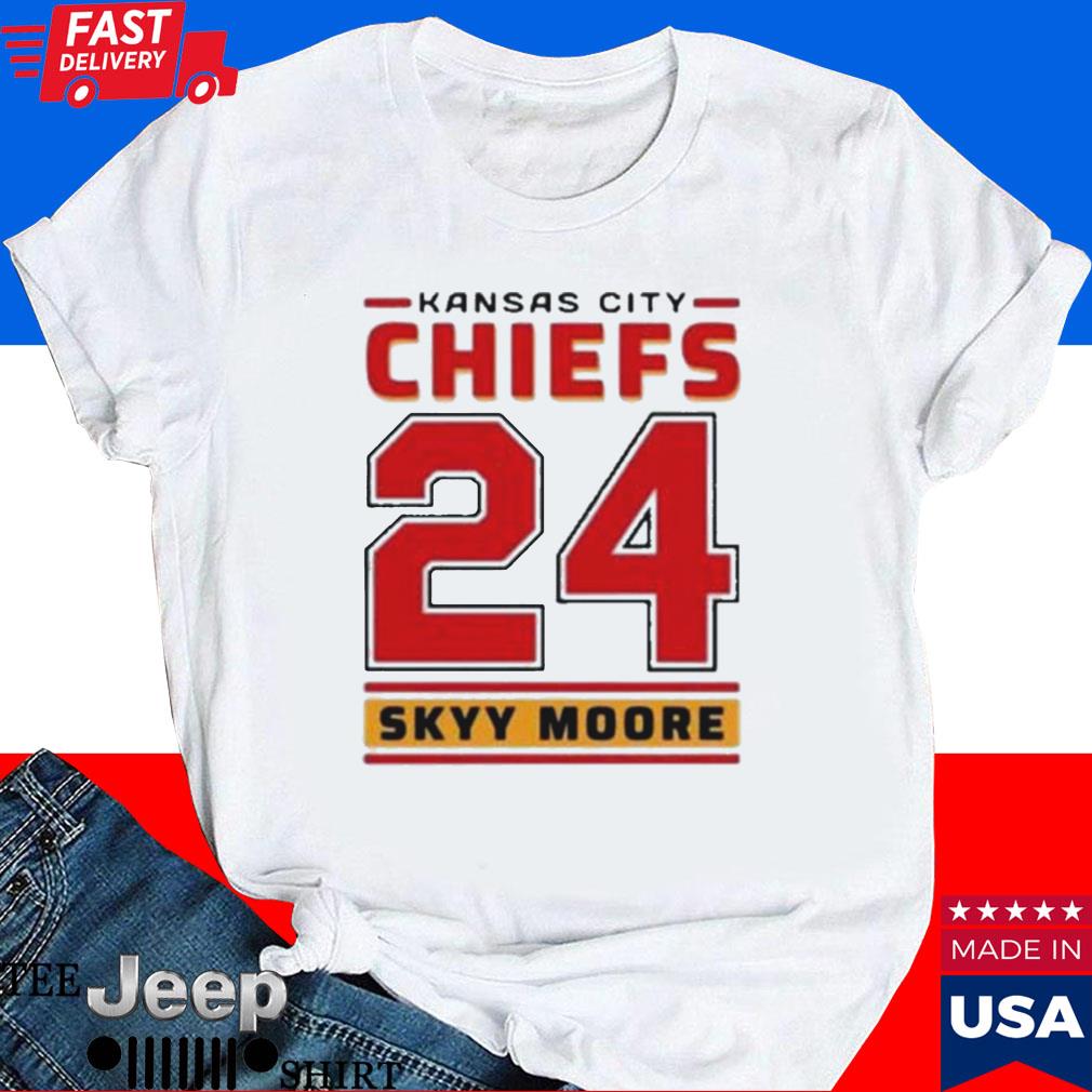 Official Kansas city Chiefs skyy moore 24 T-shirt