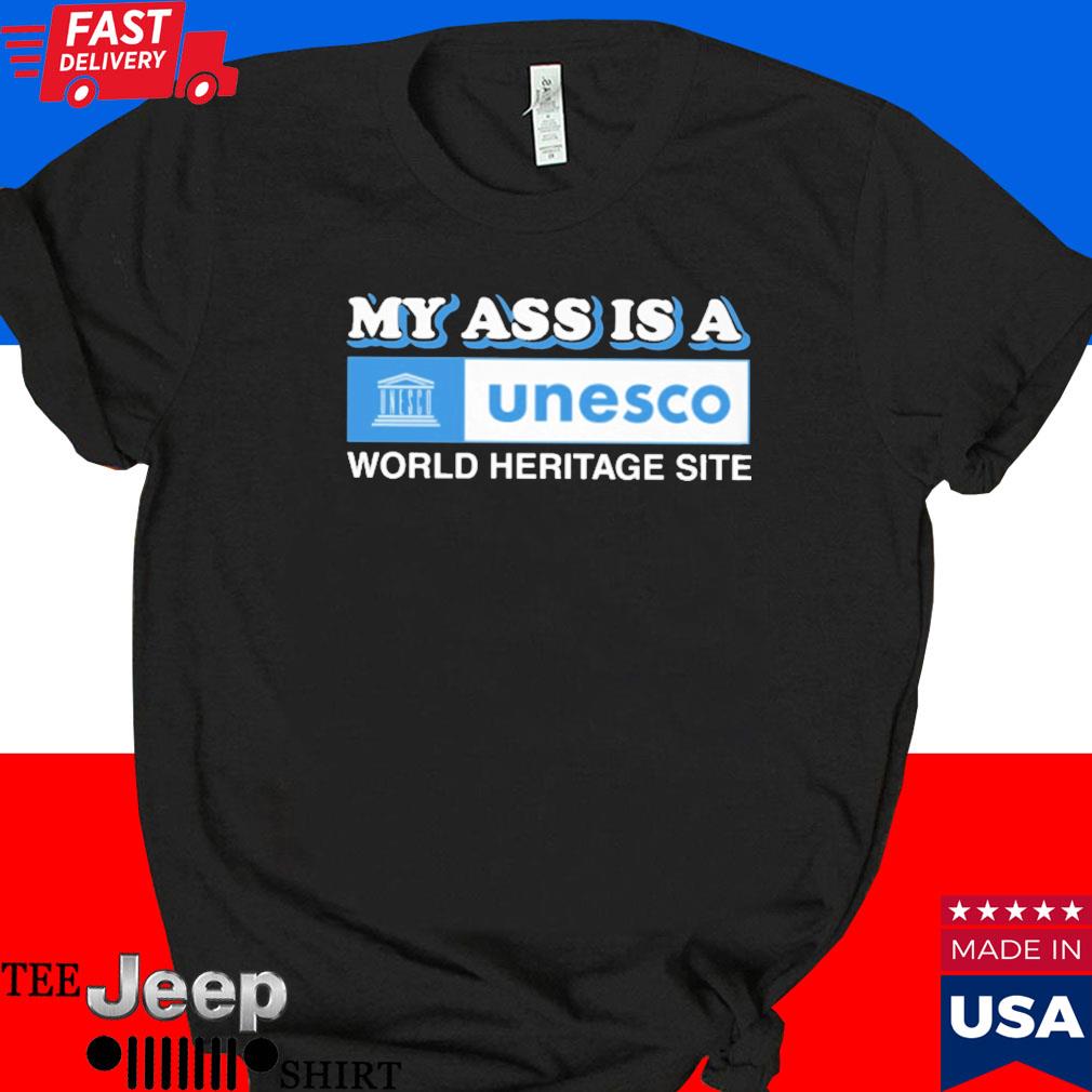 Official My ass is a world heritage site baby T-shirt