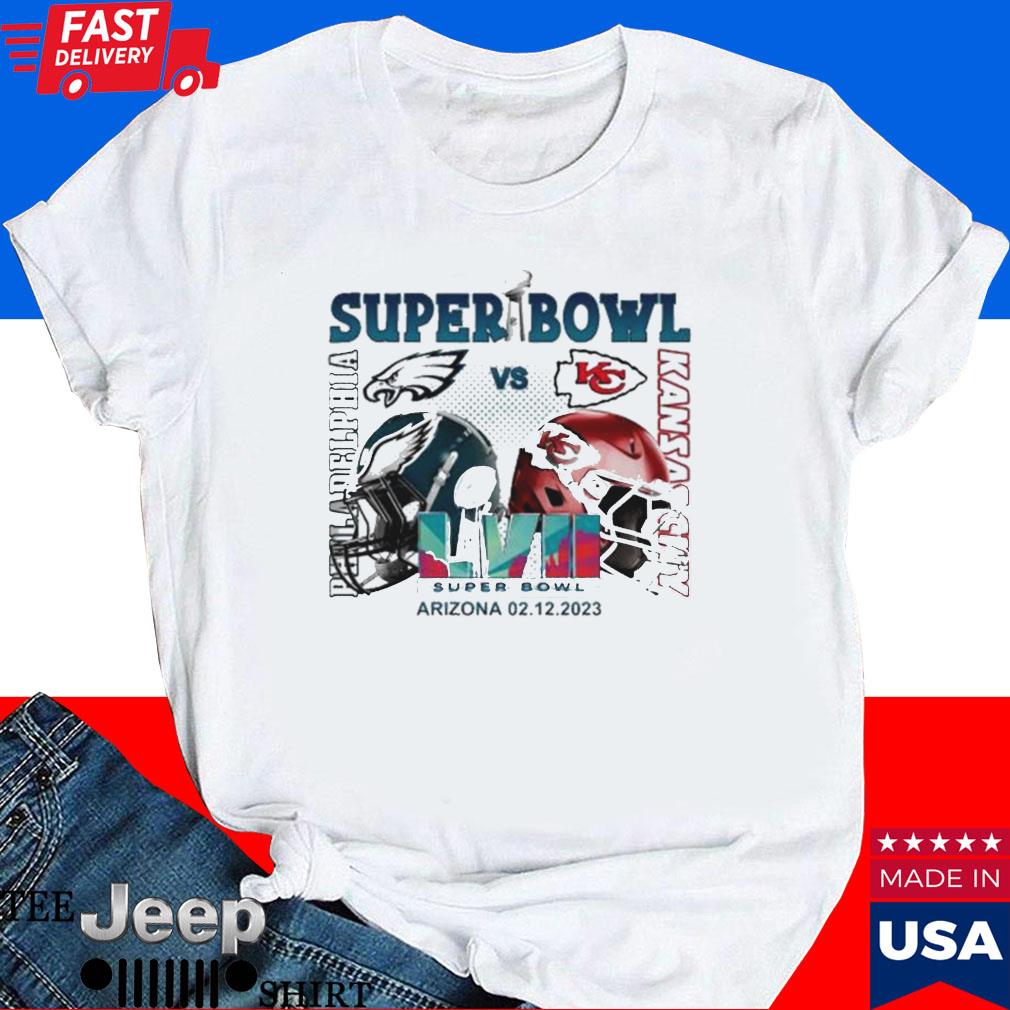 Official Philly eagles vs Kansas city Chiefs super bowl Arizona 02 12 2023 T-shirt