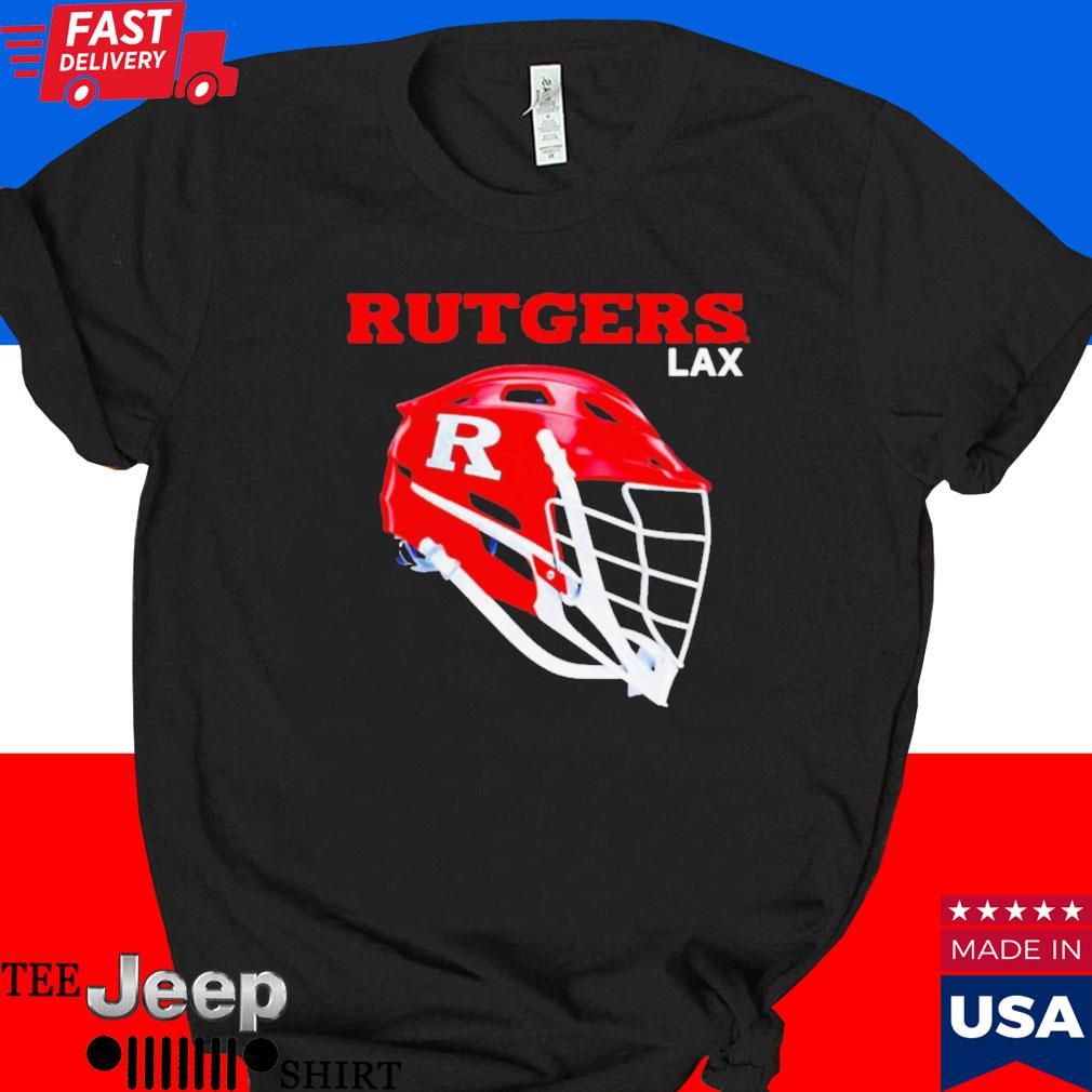 Official Rutgers scarlet knights lacrosse helmet T-shirt