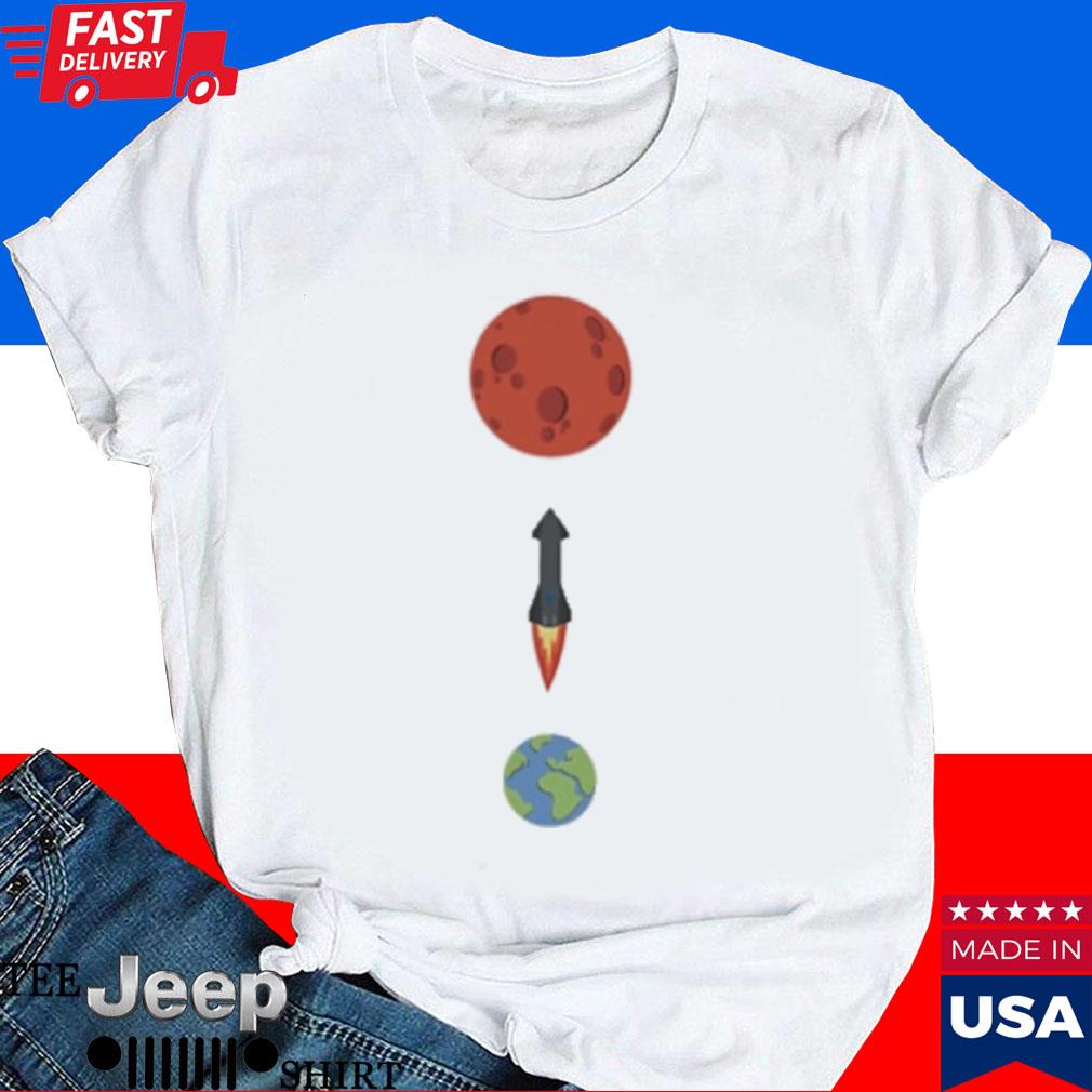 Official Teslaconomics merch starship to mars T-shirt
