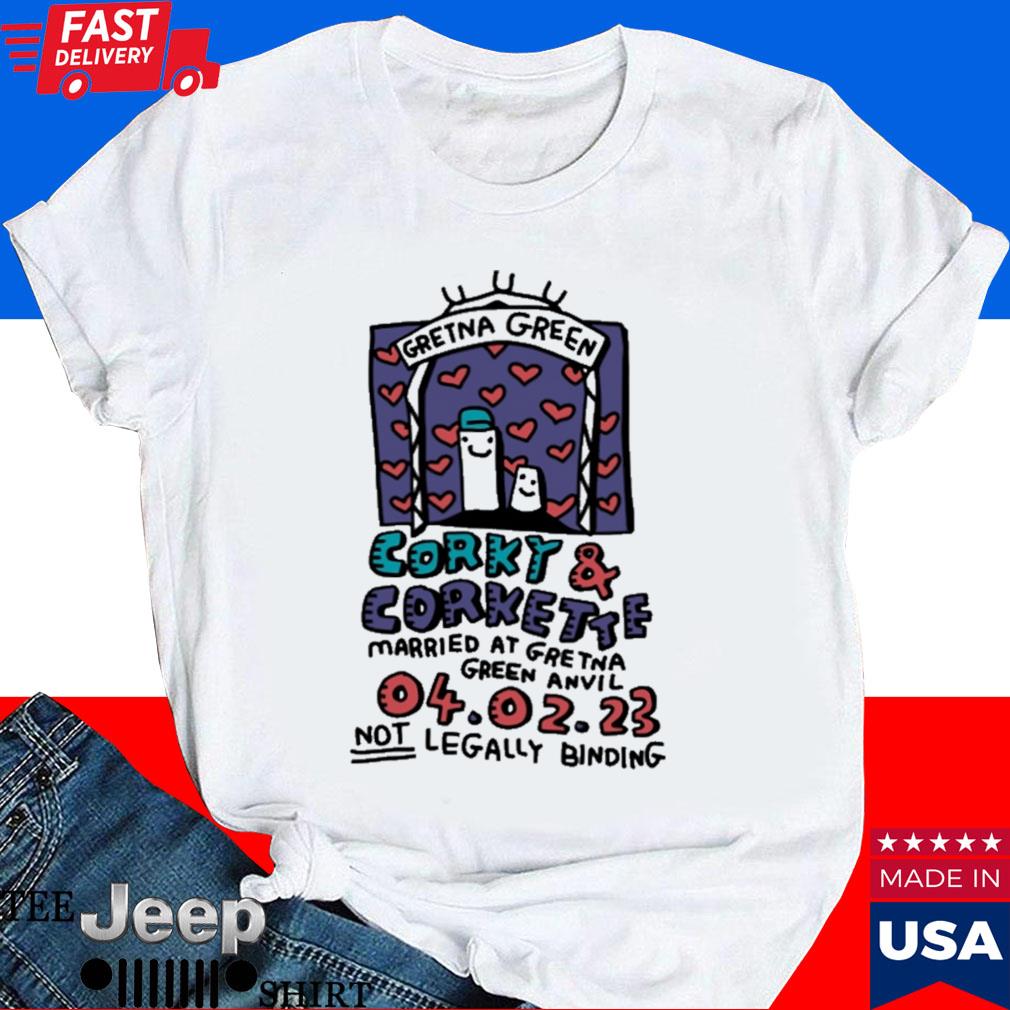 Official Zoe bread merch gretna green corky and corkette T-shirt