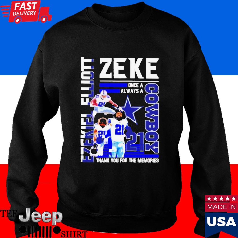 Ezekiel Elliott Zeke Cowboy thank you for the memories shirt, hoodie,  sweater, long sleeve and tank top