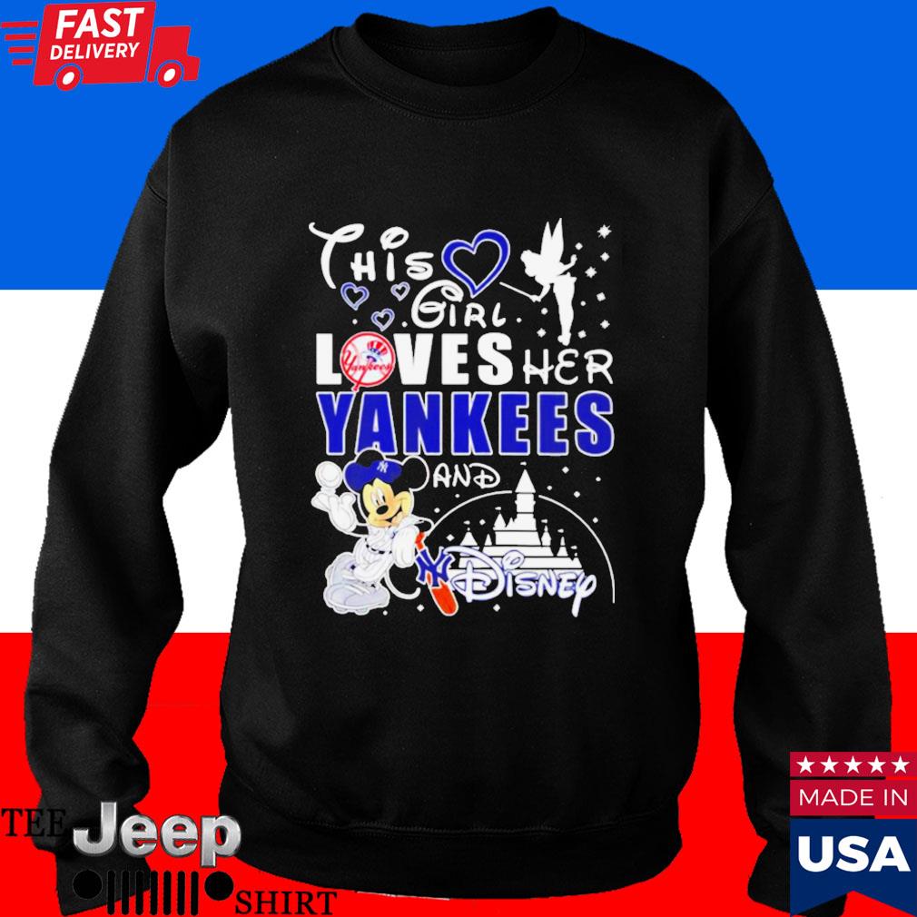 This girl loves her New York Yankees and Disney Mickey shirt