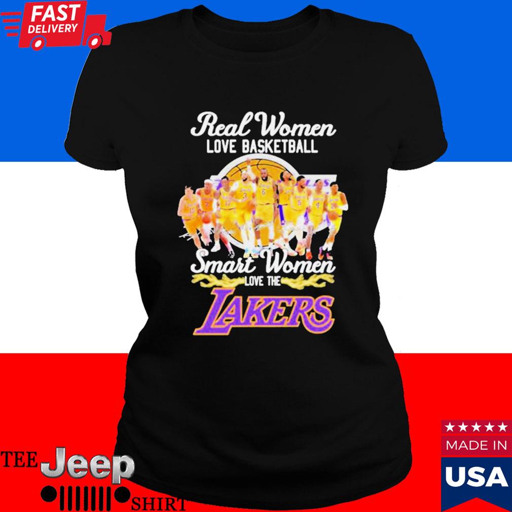 Real women love basketball smart women love The Lakers t-shirt, hoodie,  sweater, long sleeve and tank top