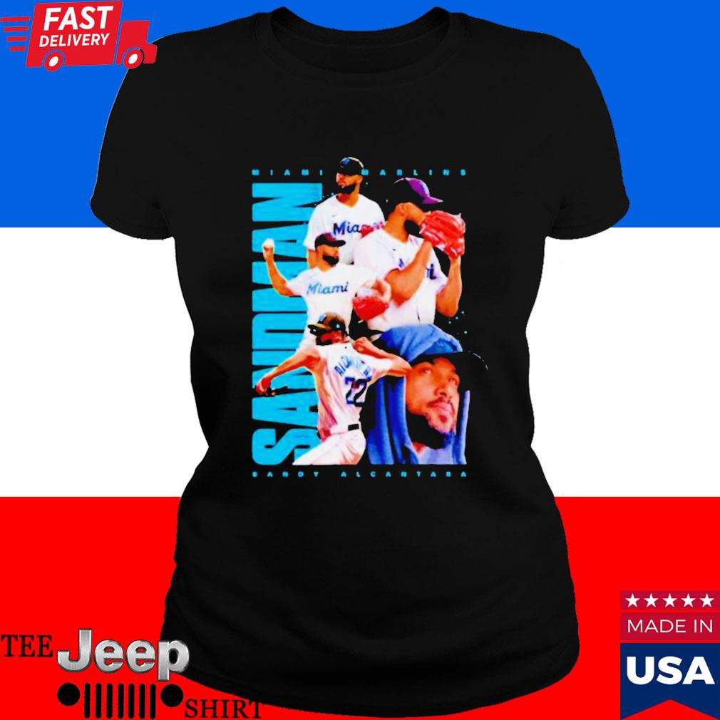 Sandy Alcantara Miami Marlins Football Player Shirt - Limotees