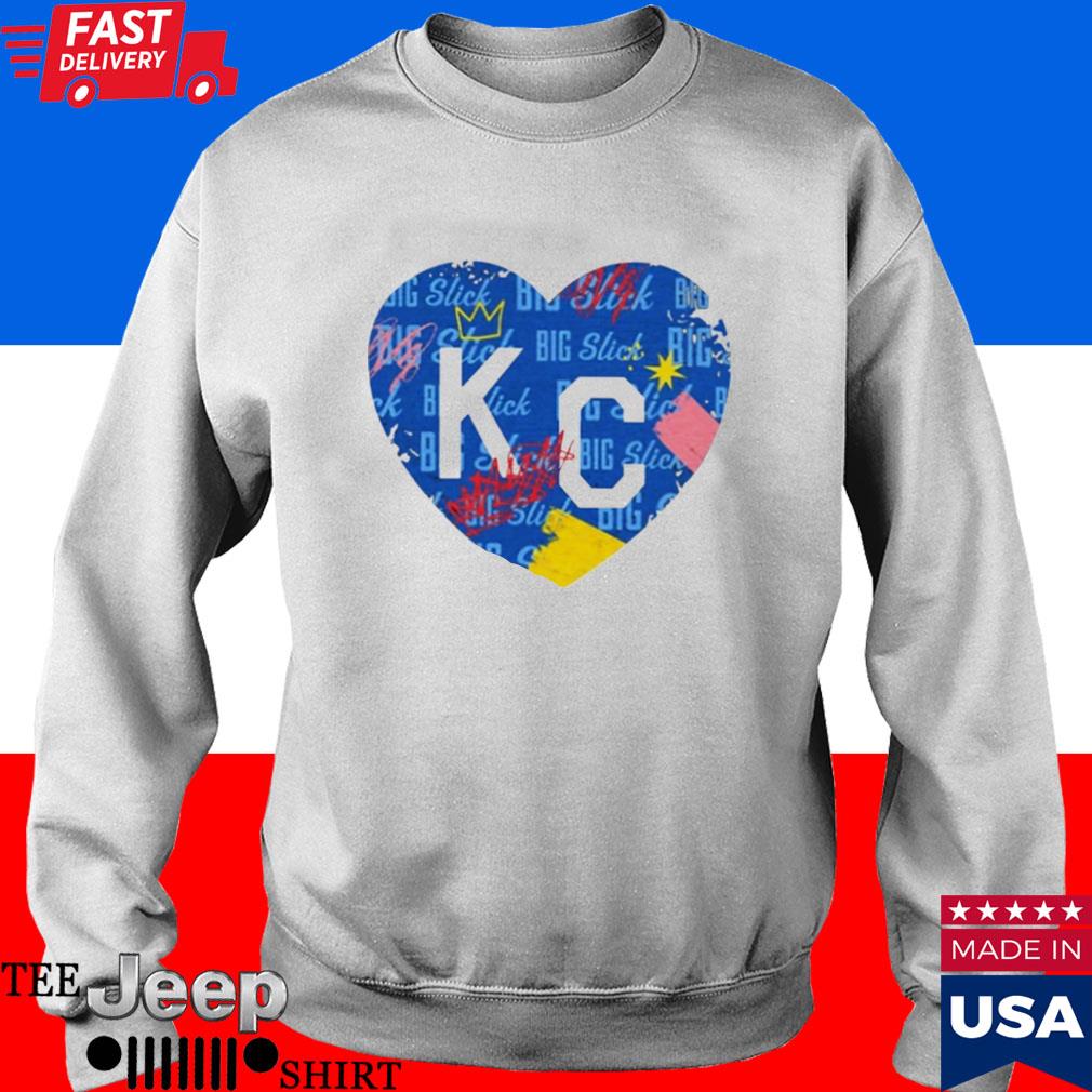 2023 big slick kc heart shirt, hoodie, sweater, long sleeve and tank top