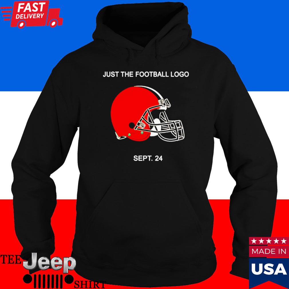 Official Cleveland Browns Just The Football Logo Hoodie - Long