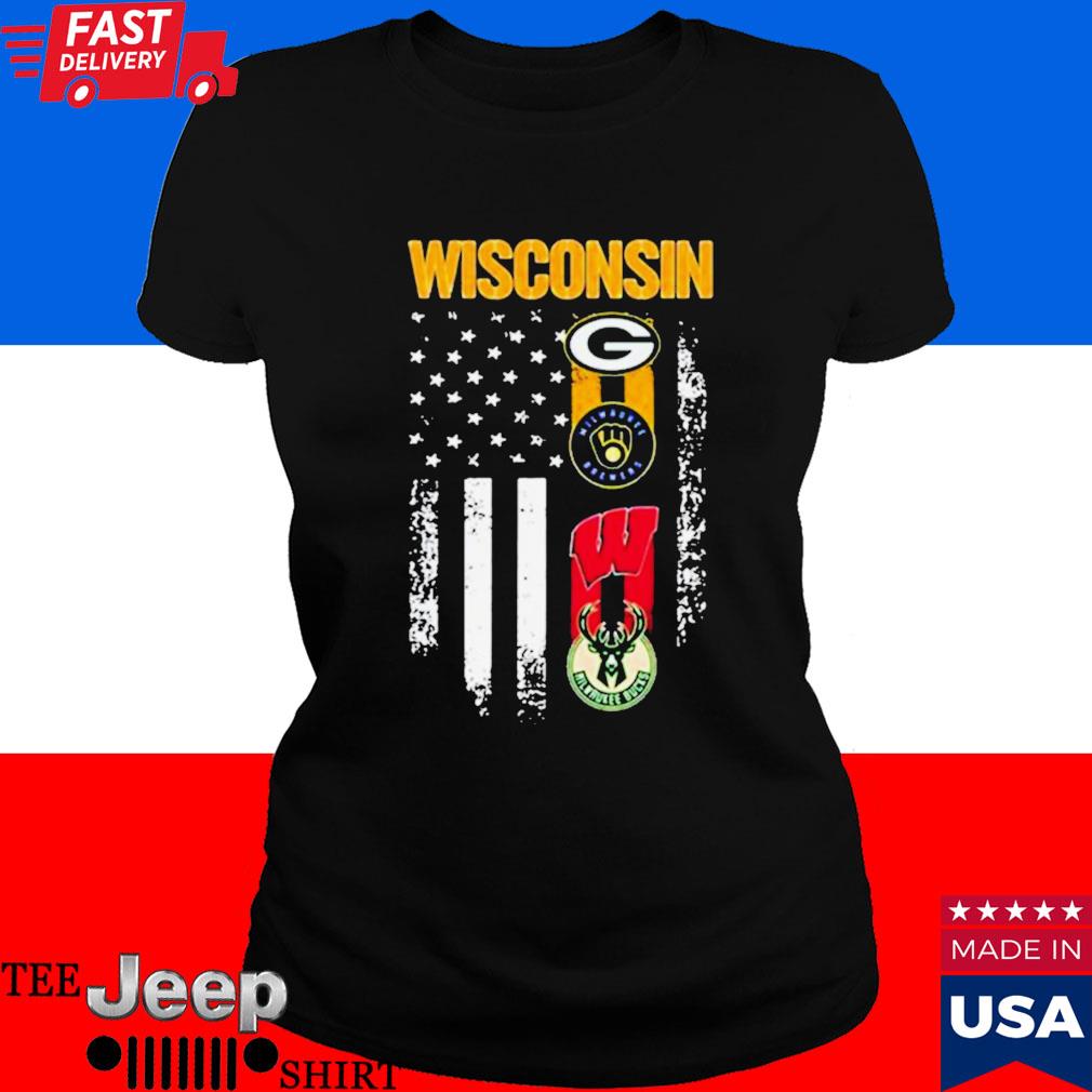 Official green Bay Packers Milwaukee Brewers And Milwaukee Bucks Wisconsin  Badgers Wisconsin Team T-Shirt, hoodie, sweater, long sleeve and tank top