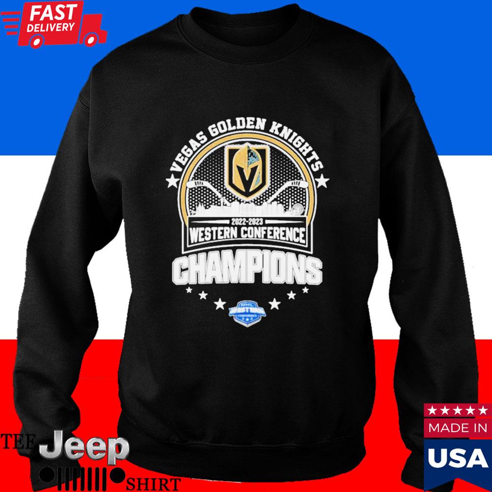 Official Las Vegas Golden Knights 2022 - 2023 Western Conference Champions  City Skyline Shirt, hoodie, sweater, long sleeve and tank top