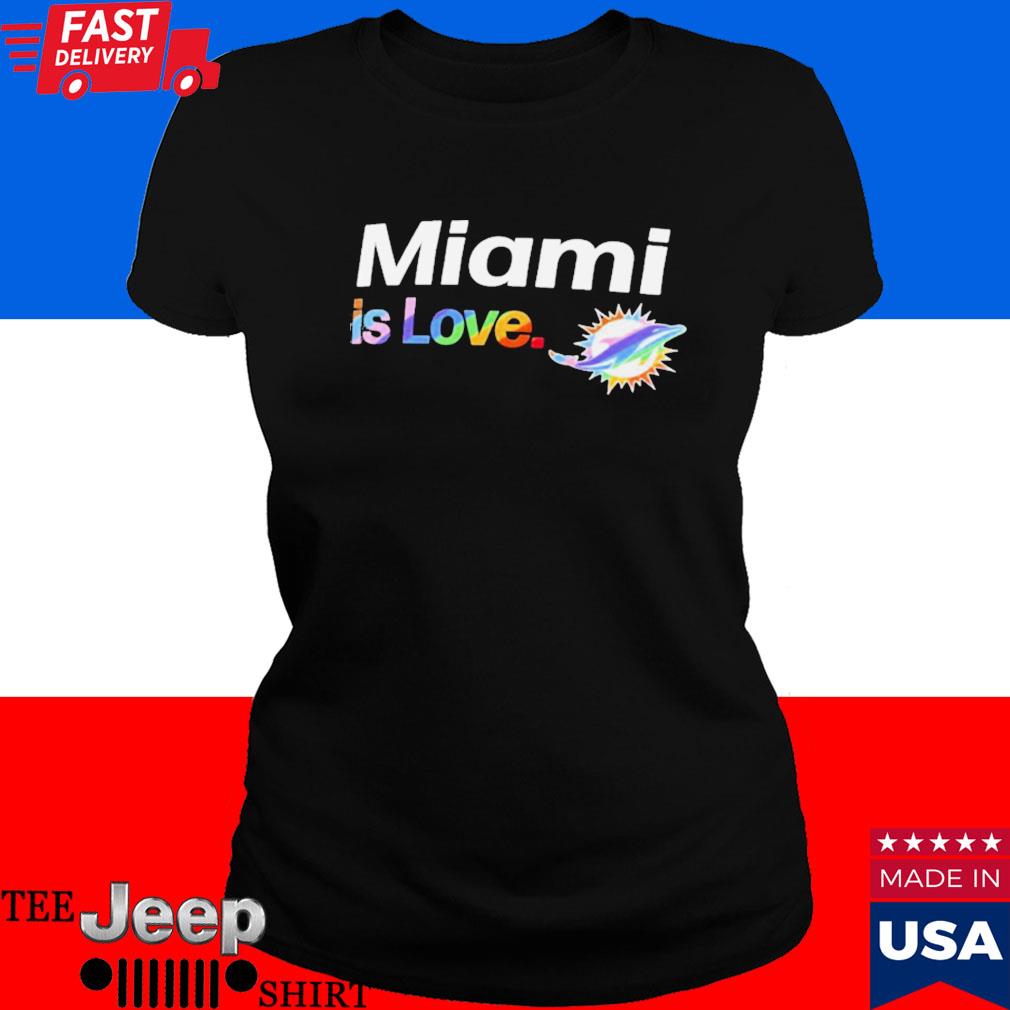 Miami Dolphins is love logo black city pride shirt, hoodie, sweater, long  sleeve and tank top