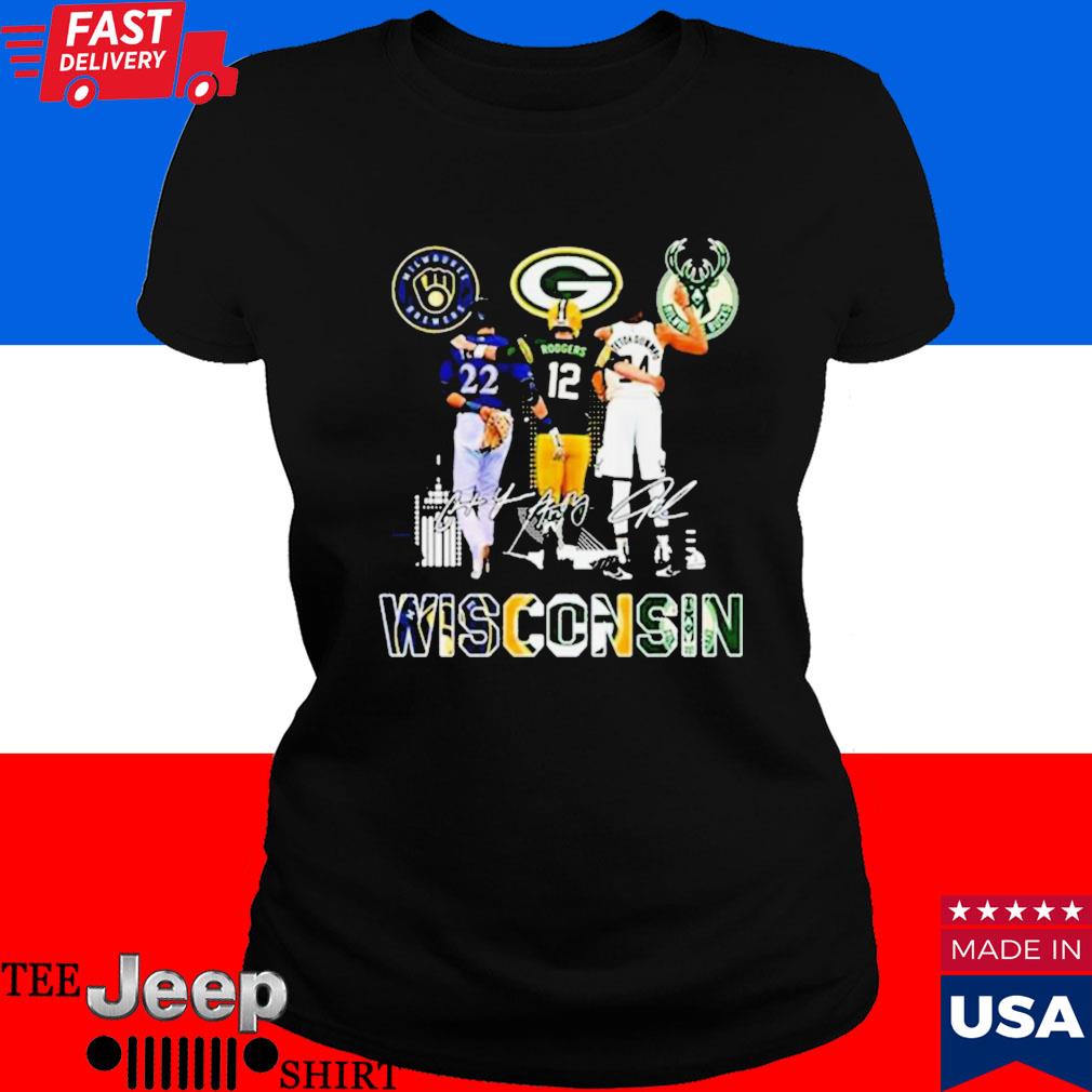 Official milwaukee Brewers Green Bay Packers And Milwaukee Bucks Wisconsin  Team Sport T-Shirt, hoodie, sweater, long sleeve and tank top