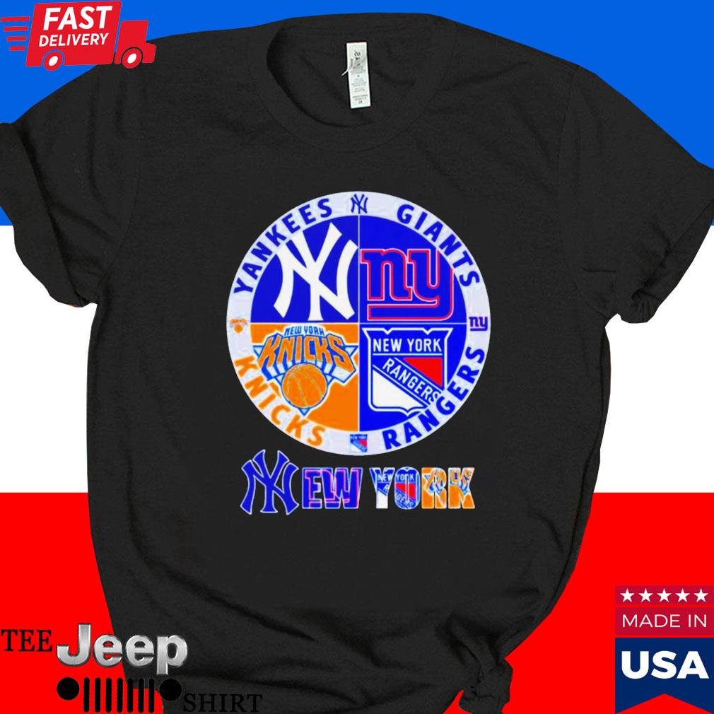 New York Giants New York Rangers New York Knicks New York Yankees shirt1