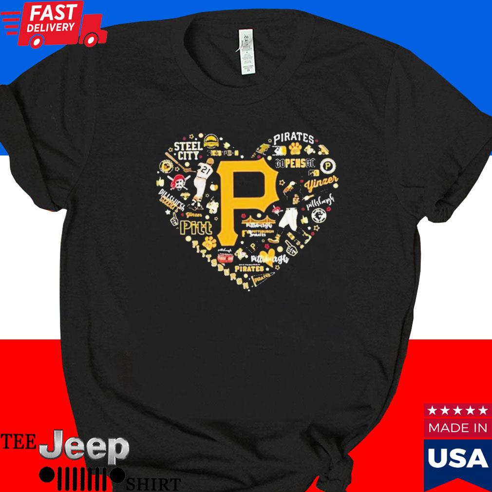 Heart Of Pittsburgh P For Pittsburgh Pirates Shirt, hoodie