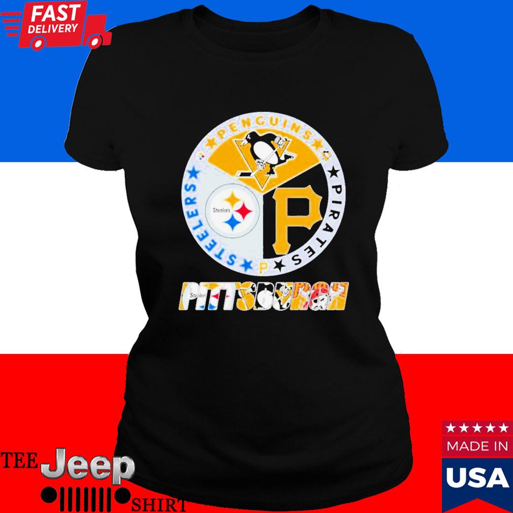 Official Pittsburgh sports teams logo Steelers, Penguins and Pirates Shirt,  hoodie, sweater, long sleeve and tank top