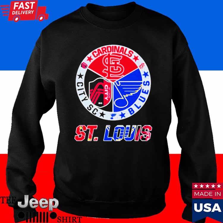 Official 2023 St Louis Sports Teams Cardinals, Blues And City Fc Logo Shirt,  hoodie, longsleeve, sweater