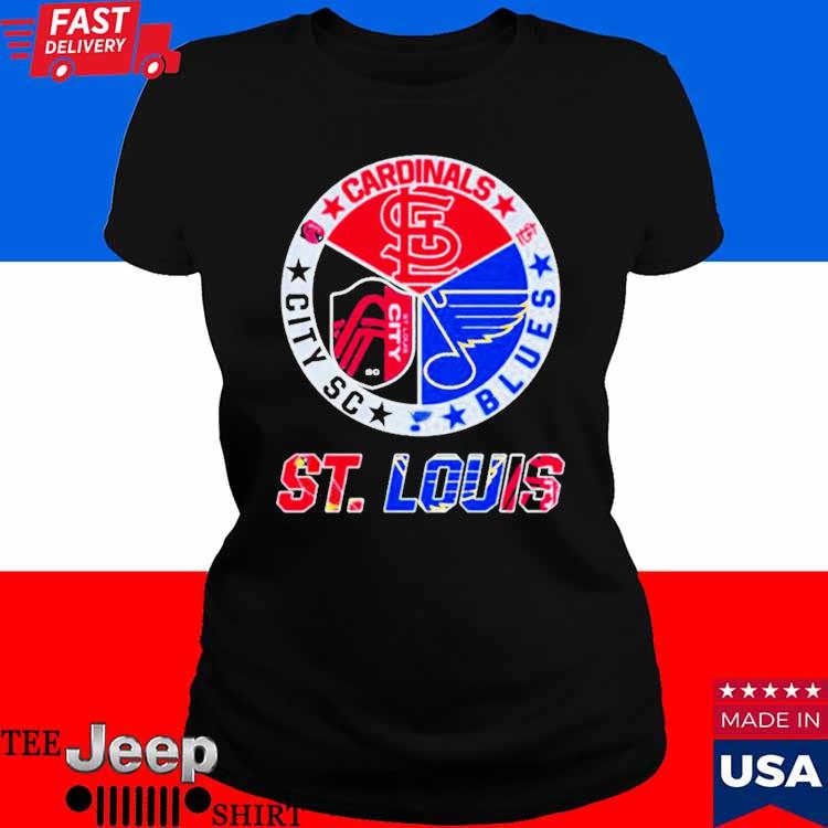 2023 St Louis Sports Teams Shirt Cardinals Blues And City Fc