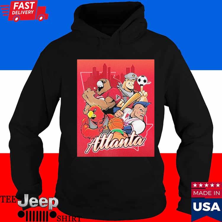 Atlanta Falcons X Atlanta Braves X Atlanta Hawks X Atlanta United Fc Art By  Eric Poole Unique Poster Shirt, hoodie, sweater, long sleeve and tank top