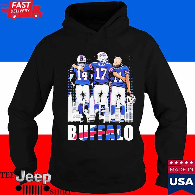 Buffalo Skyline Stefon Diggs Josh Allen And Cole Beasley Signatures Shirt,  hoodie, sweater, long sleeve and tank top