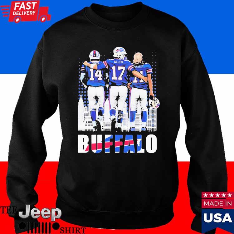 Buffalo Skyline Stefon Diggs Josh Allen And Cole Beasley Signatures Shirt,  hoodie, sweater, long sleeve and tank top