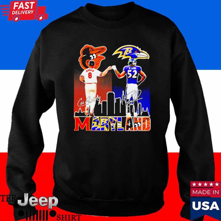 Baltimore Orioles Cal Ripken And Baltimore Ravens Ray Lewis Maryland Sports  Signatures Shirt, hoodie, sweater, long sleeve and tank top