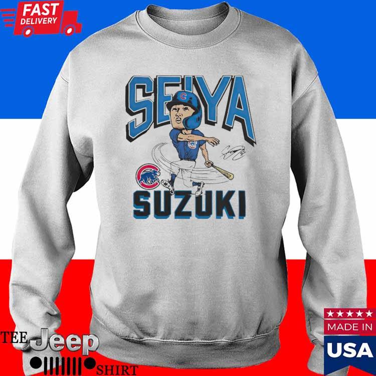 Chicago Cubs Seiya Suzuki hit the ball signature shirt, hoodie, sweater,  long sleeve and tank top