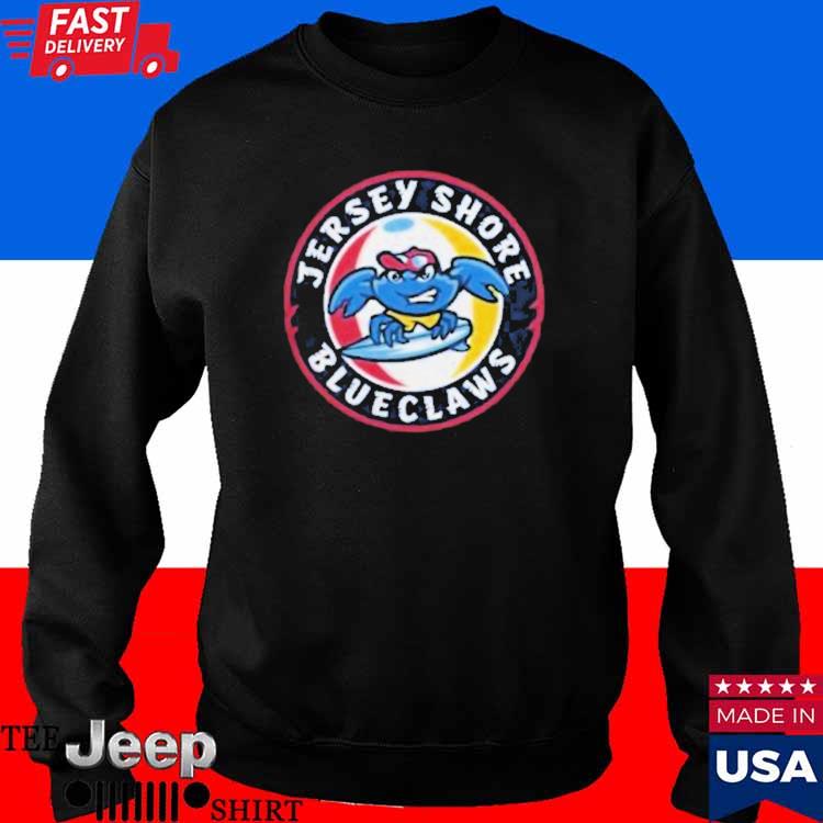 Official Jersey shore blueclaws primary logo T-shirt, hoodie, tank top,  sweater and long sleeve t-shirt