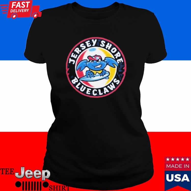 Official Jersey shore blueclaws primary logo T-shirt, hoodie, tank top,  sweater and long sleeve t-shirt