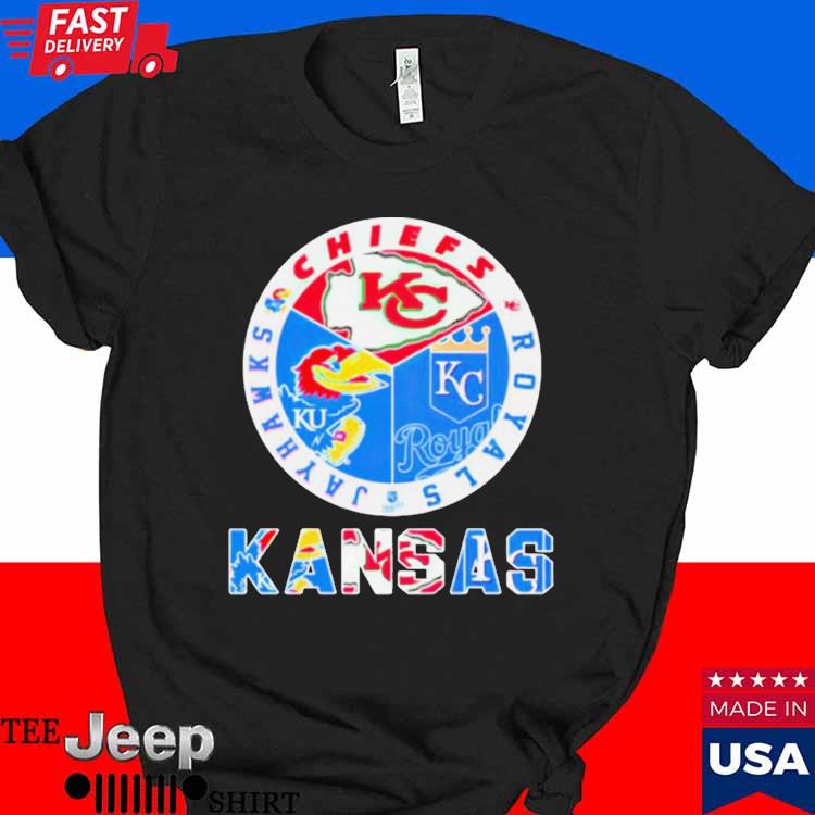 Logo Kansas City Chiefs And Kansas City Royals Torn t-shirt by To