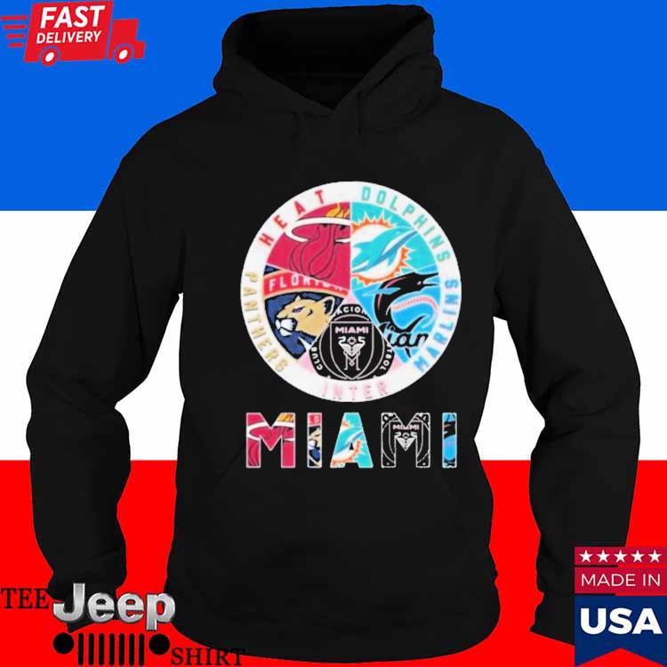 Official miami Sports Teams Signed Miami Marlins Miami Dolphins Miami Heat  Shirt, hoodie, longsleeve, sweatshirt, v-neck tee