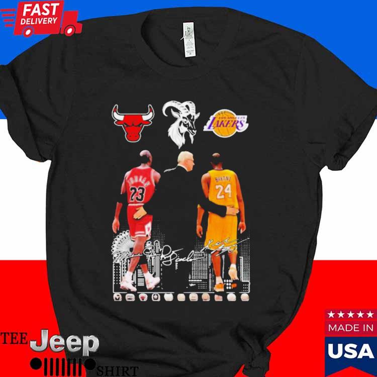 Chicago Bulls X Los Angeles Lakers Head Coach Phil Jackson, Jordan And  Bryant Signature 2023 Shirt, hoodie, sweater, long sleeve and tank top