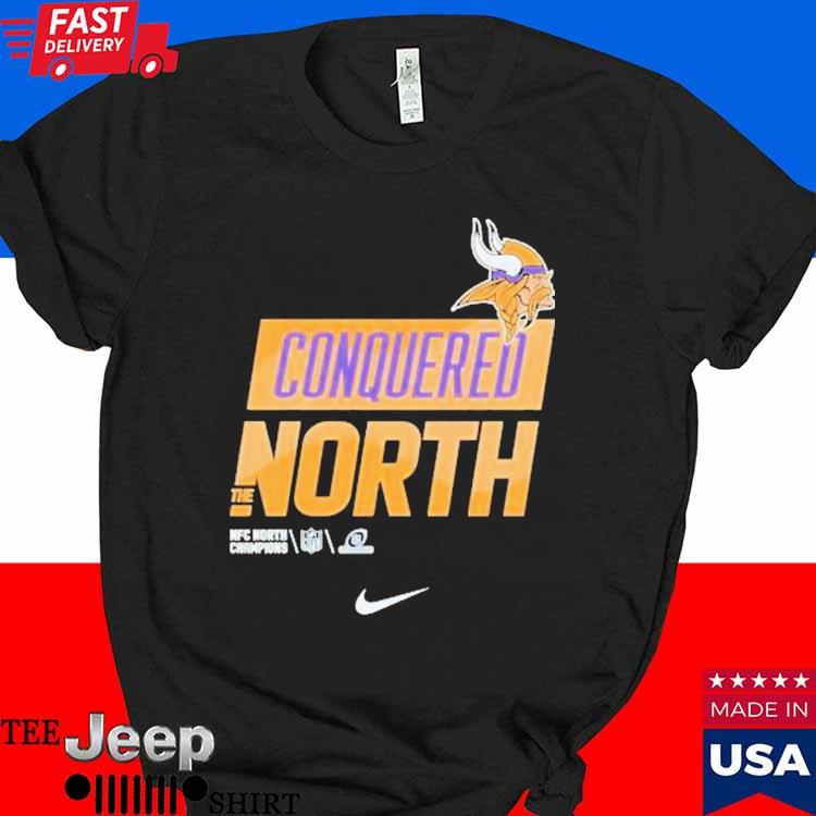 Official Minnesota Vikings Conquered The North T Shirts - Tiotee