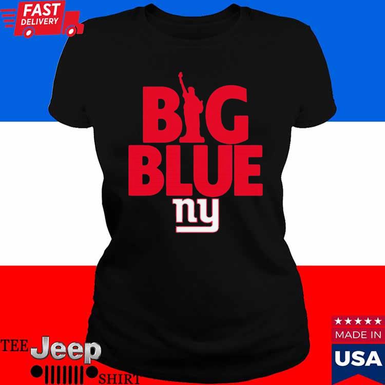 New York Giants big blue American foolball logo shirt - Limotees