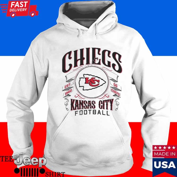 Men's NFL x Darius Rucker Collection by Fanatics White Kansas City Chiefs  Vintage Football T-Shirt