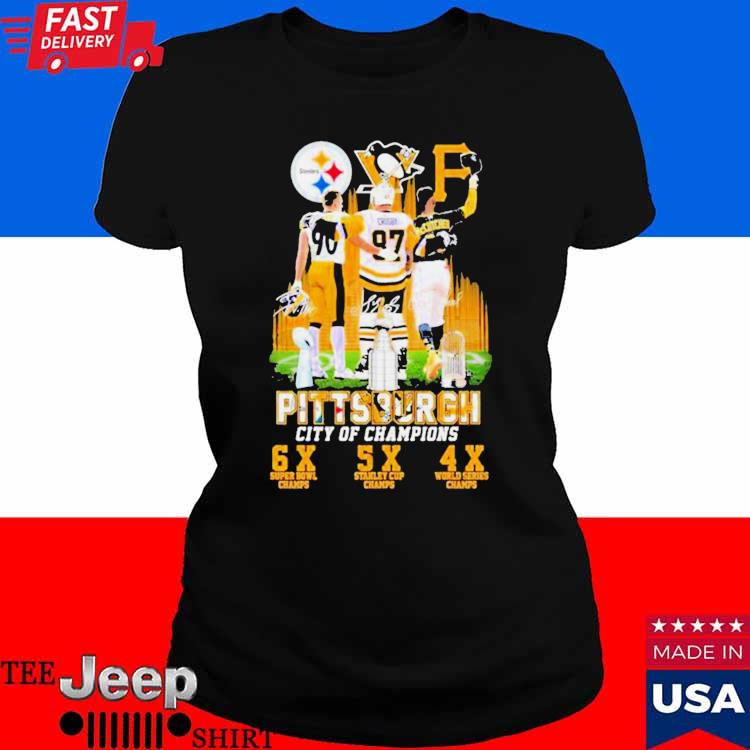 Official pittsburgh City Of Champions Steelers Penguins Pirates T Shirt,tank  top, v-neck for men and women