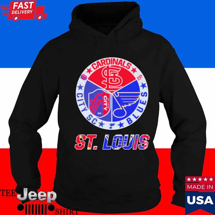 St Louis City Sc St Louis Cardinals St Louis Blues Logo Shirt - Peanutstee