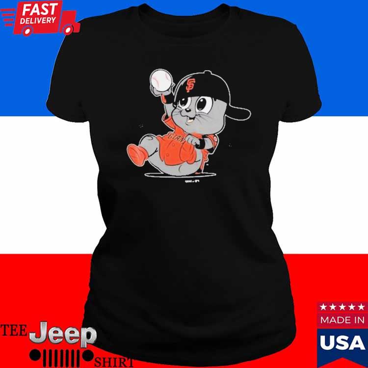 Toddler San Francisco Giants Black Mascot Baby Lou Seal Shirt - Limotees